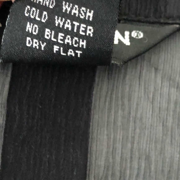 Citron Black Sheer Silk Blouse 2X - Picture 10 of 12